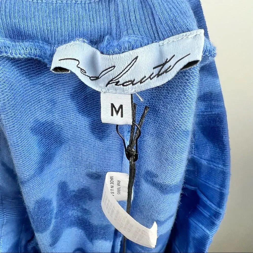NEW Red Haute Blue Tie Dye Jogger Sweatpants Medium Loungewear - Picture 3 of 6